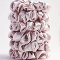 Satin scrunchies single colour 6-pack