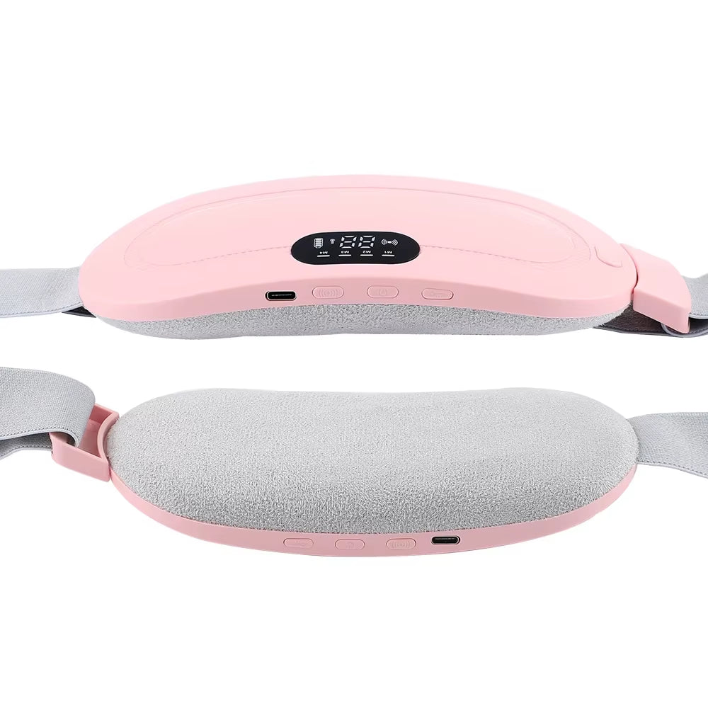 Electric Vibrating Heating Belt for Menstrual Relief - Abdominal Massage for Comfort and Relaxation