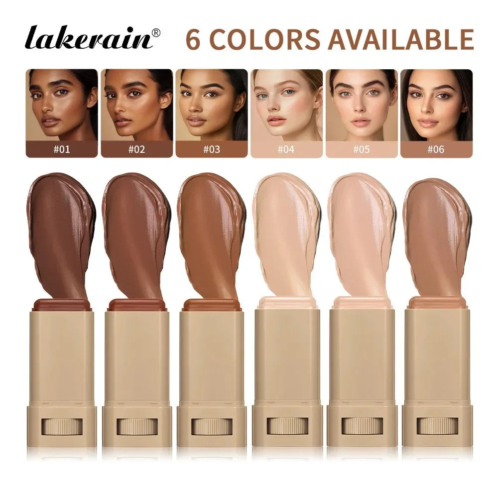 Transform Your Look with Our 6-Color Tinted Foundation Cream Stick - Waterproof, Oil-Control, and Acne-Covering for a Smooth, Radiant Finish!