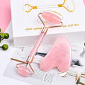 Rose Quartz facial roller and gua sha