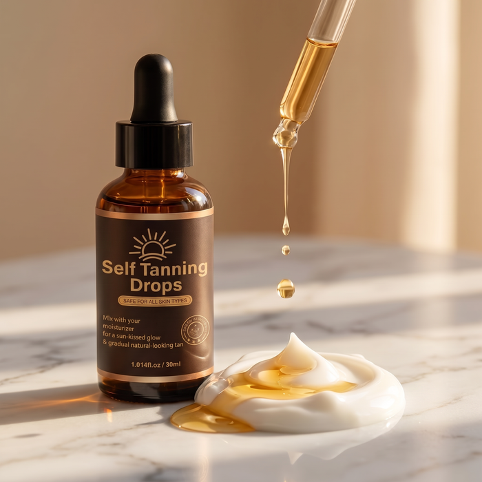 Self-Tanning Drops — Natural Sun-Kissed Glow, No UV Needed